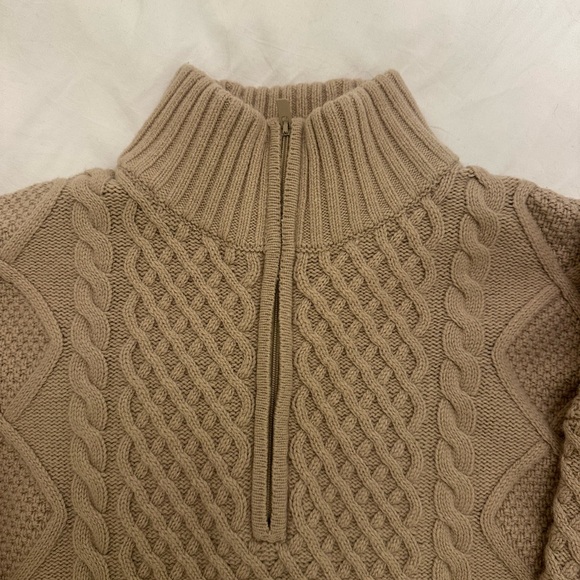 Aritzia Sunday Best Cable Knit Quarter Zip (XS) - Picture 2 of 4